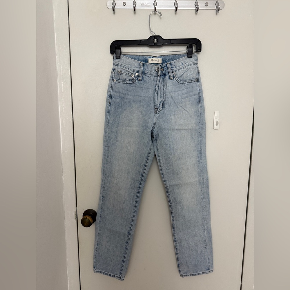 Madewell Perfect Vintage Straight Leg Jean - 24 - Light Wash